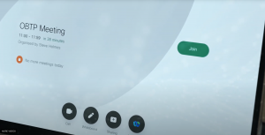 One Button to Push - join button showing on screen